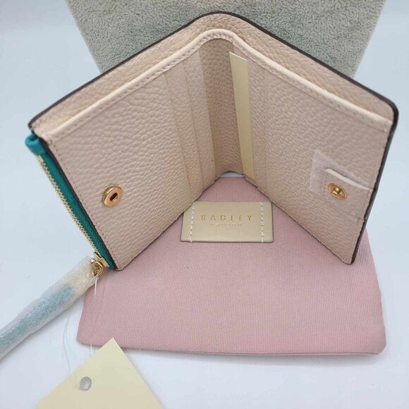 Radley London Turquoise Leather April Showers Small Wallet NWT! NEW! - Picture 6 of 9